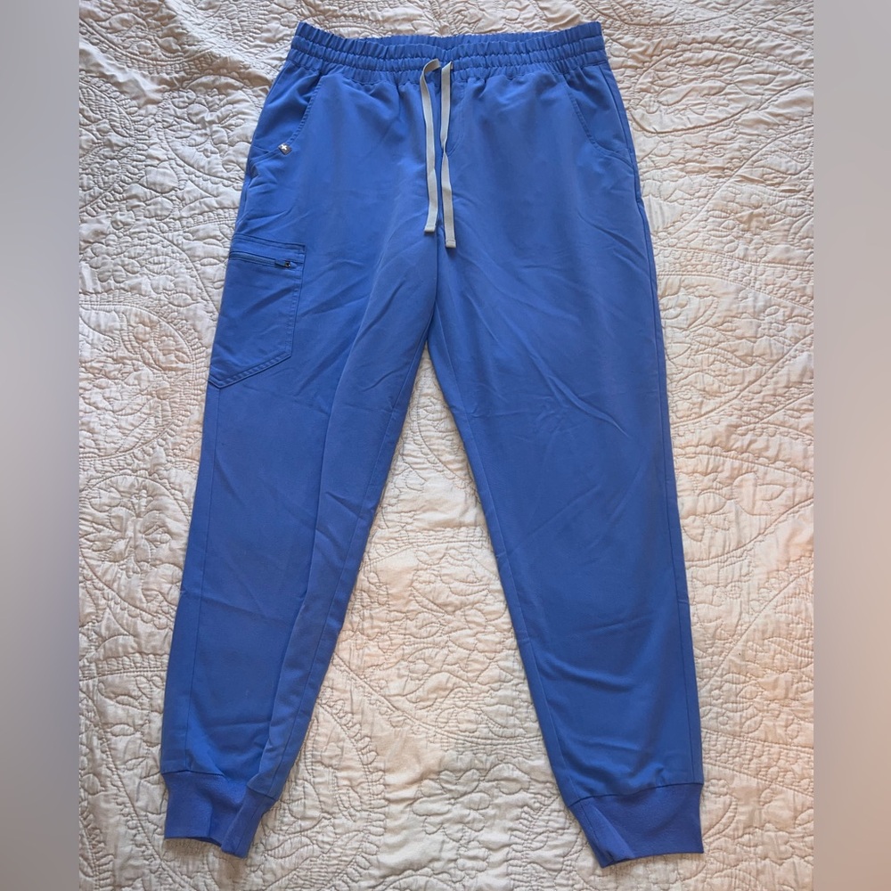 FIGS Women’s Ceil Blue High Waisted Zamora Jogger Scrub Pants; Size L